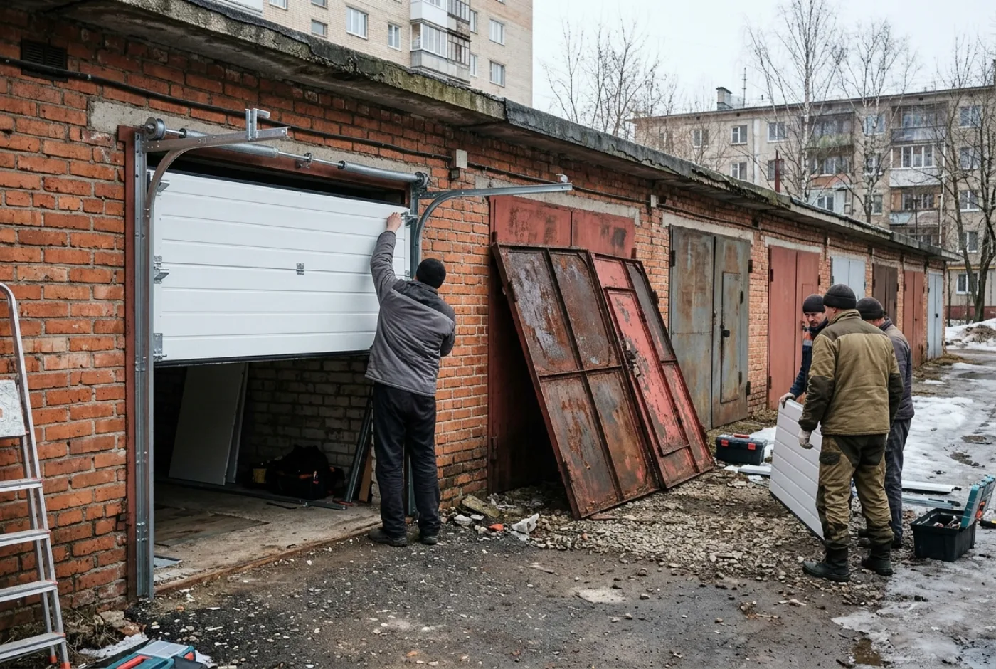 Замена гаражных ворот в Вологде